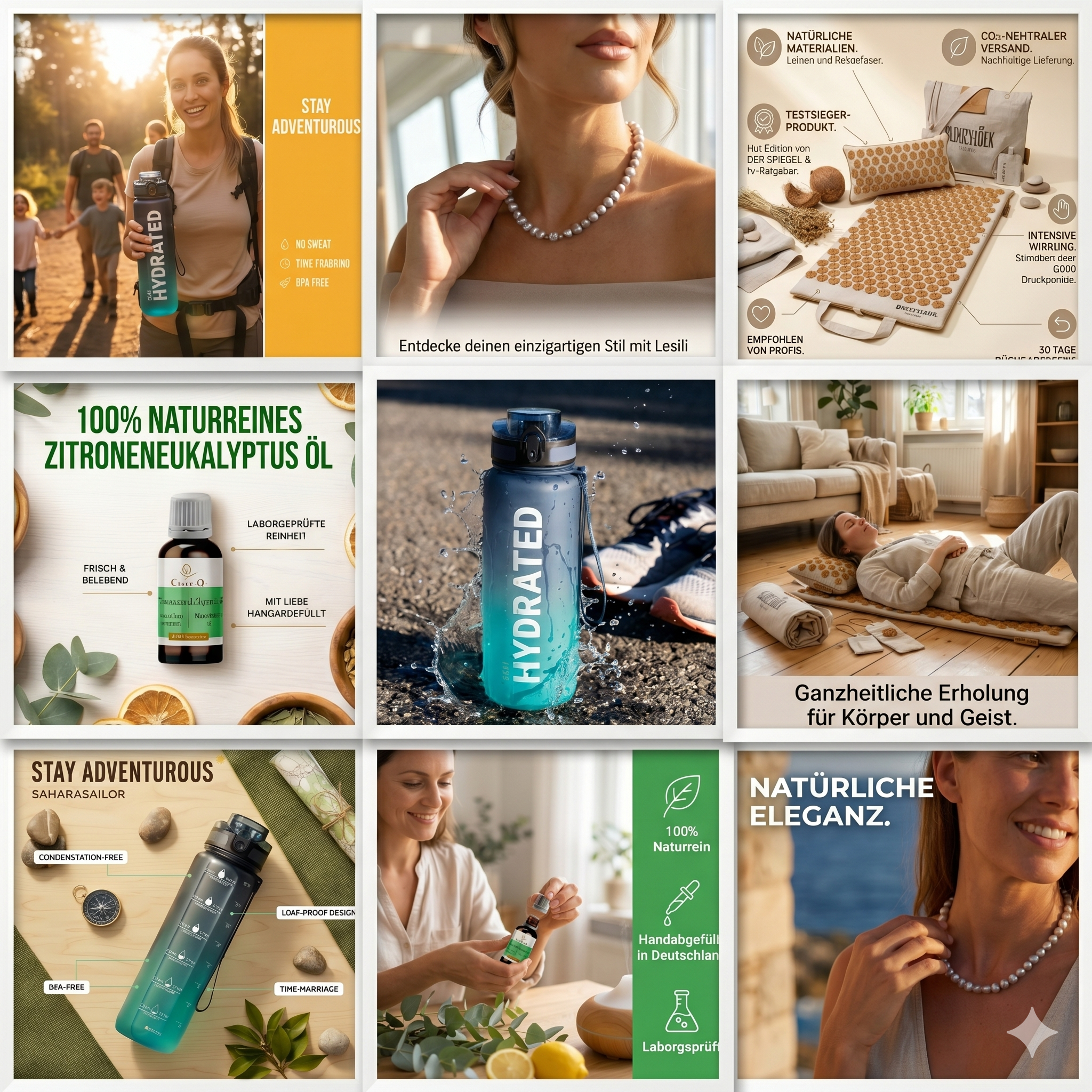 VILUMA – Beispiel-Visuals: Amazon-Bildpakete, Ads & Videos